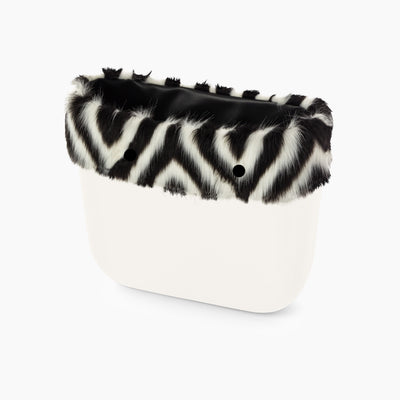 Borde Mini Zorro Marqueteria Blanco/Negro