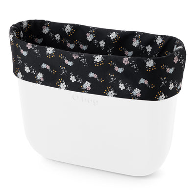 Borde Mini Textil Microflores Grafito