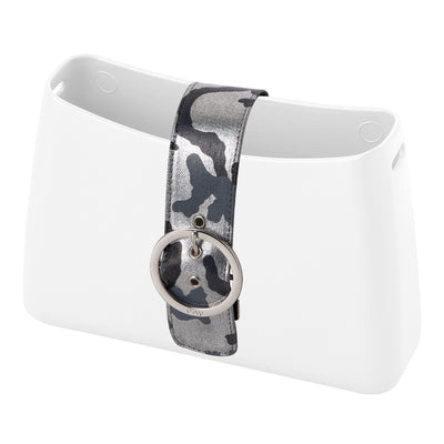 Cierre Banda con Hebilla Glam Ecopiel Camuflaje Azul / Plata