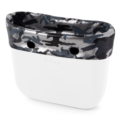 Borde Clásica Textil Camuflaje Azul / Plata