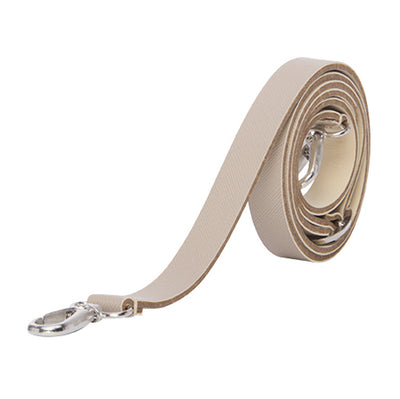 Bandolera Extraslim Ecopiel Saffiano Arena Metalizado