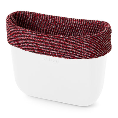 Borde Mini Tejido Diagonal Rojo