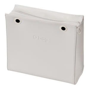 Cuerpo Double con Cierre Ecopiel Saffiano Leche