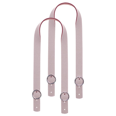 Asa Larga Hebilla Ecopiel Saffiano Rosa Humo Metalizado