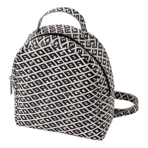 Bolsa Ivy Ecopiel Logo Blanco / Negro