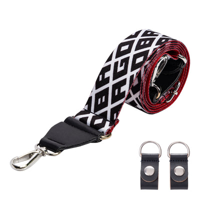 Bandolera Textil Logo Blanco / Negro