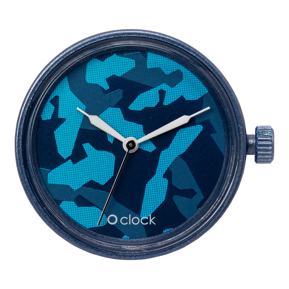 Mecanismo O clock Camuflaje Metal Azul