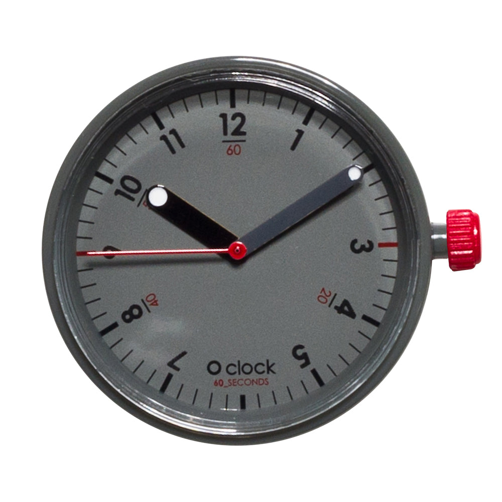 Mecanismo O clock Segundero Rojo/Gris