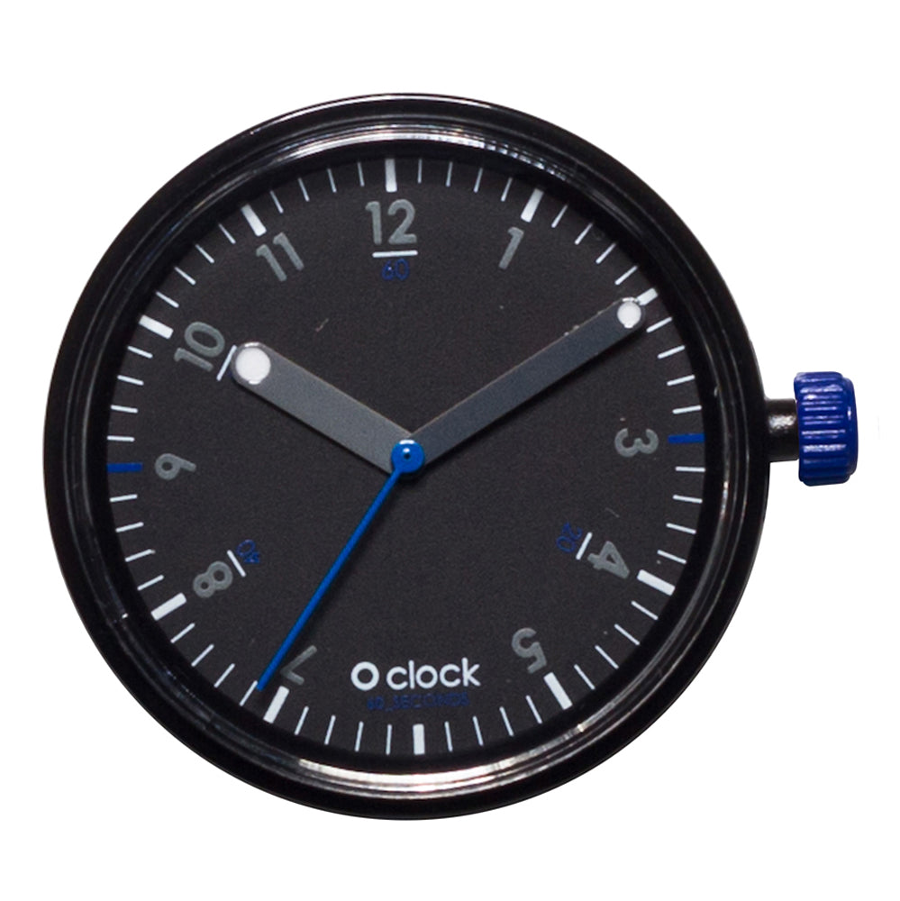 Mecanismo O clock Segundero Azul/Negro