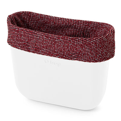 Borde Clásica Tejido Diagonal Rojo